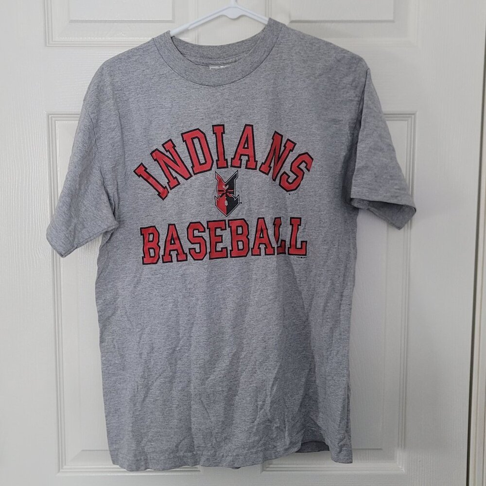 Mens grey Indianapolis Indians Baseball T shirt